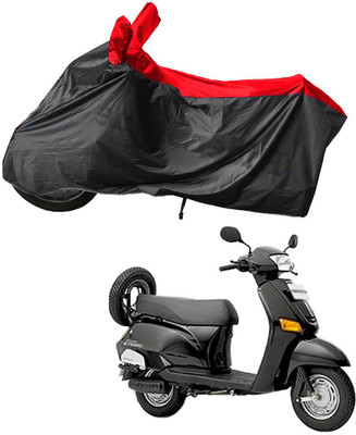 RiderShine Waterproof Two Wheeler Cover for Honda(Eterno, Black, Red)