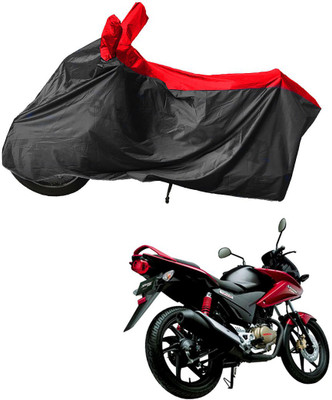 RiderShine Waterproof Two Wheeler Cover for Honda(CBF Stunner, Black, Red)