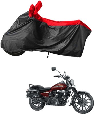 RiderShine Waterproof Two Wheeler Cover for Bajaj(Avenger 150 Street, Black, Red)