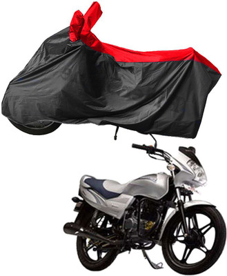 RiderShine Waterproof Two Wheeler Cover for LML(Freedom Prima, Black, Red)