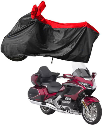 RiderShine Waterproof Two Wheeler Cover for Honda(Gold Wing GL1800, Black, Red)