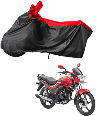 RiderShine Waterproof Two Wheeler Cover for Hero(Passion Xpro, Black, Red)
