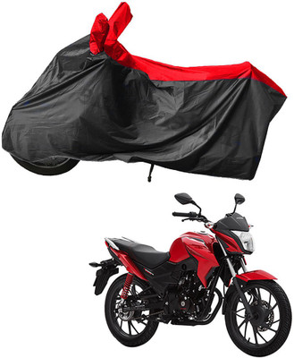 RiderShine Waterproof Two Wheeler Cover for Honda(CB Twister, Black, Red)