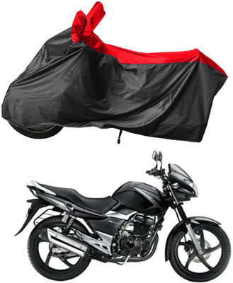RiderShine Waterproof Two Wheeler Cover for Suzuki(GS 150R, Black, Red)