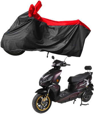 RiderShine Waterproof Two Wheeler Cover for Okinawa(i-Praise, Black, Red)
