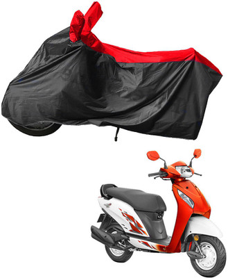 RiderShine Waterproof Two Wheeler Cover for Honda(Activa i, Black, Red)