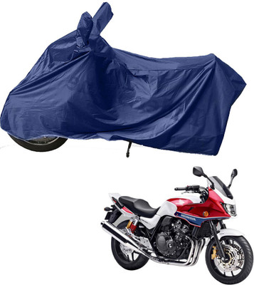 RiderShine Two Wheeler Cover for Honda(CB 400, Blue)