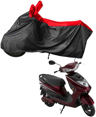 RiderShine Waterproof Two Wheeler Cover for Okinawa(Ridge, Black, Red)