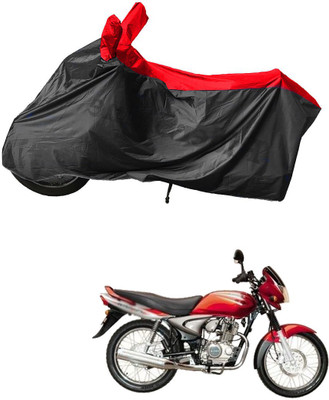 RiderShine Waterproof Two Wheeler Cover for Bajaj(Wind 125, Black, Red)