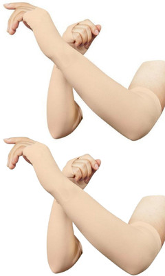 FStyler Polyester Arm Sleeve For Men & Women(Free, Beige)
