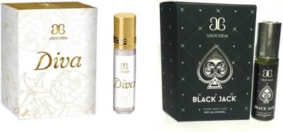 AROCHEM Diva Black Jack Combo Floral Attar(Floral)