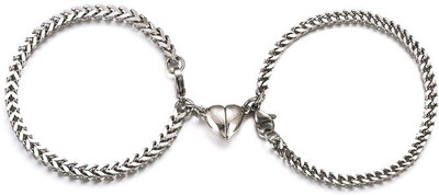 VIANSH Alloy Silver Bracelet Set(Pack of 2)
