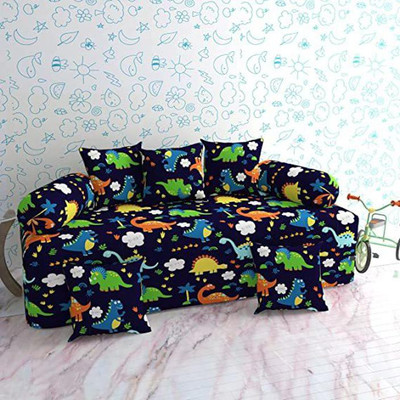 HOMYBEES Cotton Cartoon Diwan Set(Blue)