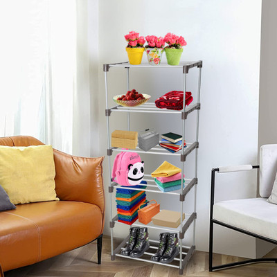 Flipkart Perfect Homes Studio Metal Shoe Stand(Dark Brown, 6 Shelves, DIY(Do-It-Yourself))