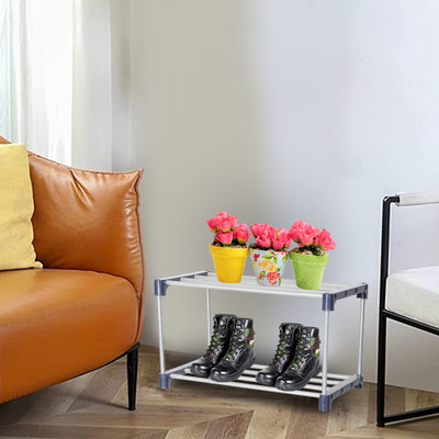 Flipkart Perfect Homes Studio Metal Shoe Stand(Navy Blue, 2 Shelves, DIY(Do-It-Yourself))