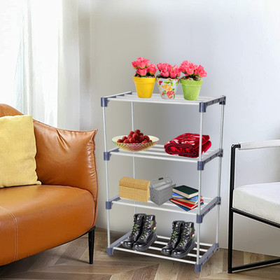 Flipkart Perfect Homes Studio Metal Shoe Stand(Navy Blue, 4 Shelves, DIY(Do-It-Yourself))