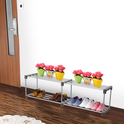 Flipkart Perfect Homes Studio Metal Shoe Stand(Dark Brown, 4 Shelves, DIY(Do-It-Yourself))