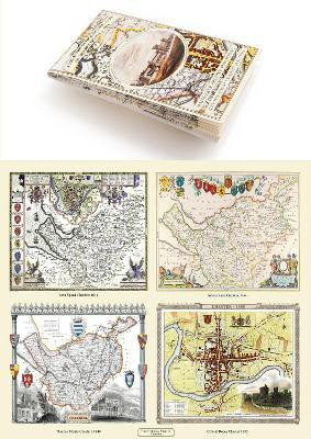 A Cheshire 1611 - 1840 - Fold Up Map that features a collection of Four Historic Maps, John Speed's County Map 1611, Johan Blaeu's County Map of 1648, Thomas Moules County Map of 1840 and Cole and Roper's Plan of the City of Chester 1805.(English, Paperback, unknown)