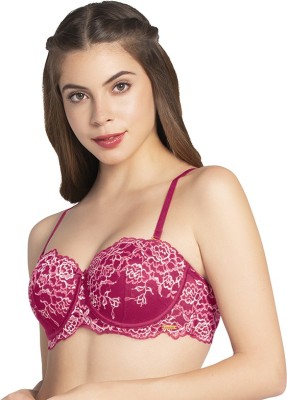 Amante BRA81701 Women Balconette Lightly Padded Bra(Maroon)