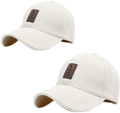 malvina Self Design Sports/Regular Cap Cap(Pack of 2)