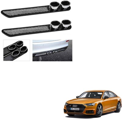 SEMAPHORE Stainless Steel, Plastic Car Bumper Guard(Black, Pack of 2, Audi, A8)