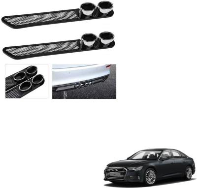 SEMAPHORE Stainless Steel, Plastic Car Bumper Guard(Black, Pack of 2, Audi, A6)