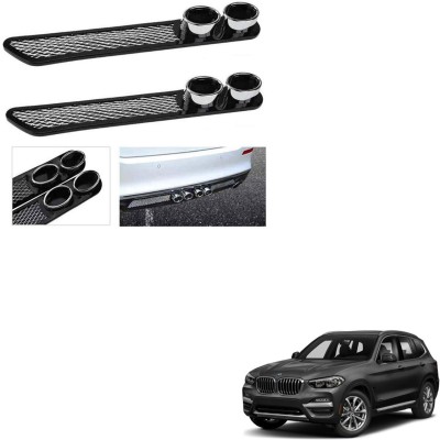 SEMAPHORE Stainless Steel, Plastic Car Bumper Guard(Black, Pack of 2, BMW, X3)