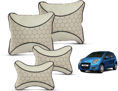 MOCKHE Beige Leatherite(Square, Pack of 4)