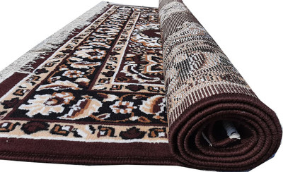 SM Handloom CARPET Multicolor Silk Carpet(6 ft,  X 8 ft, Rectangle)