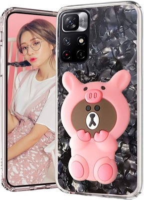 KC Back Cover for Mi Redmi Note 11T 5G, Poco M4 Pro 5G(Black, 3D Case, Silicon, Pack of: 1)