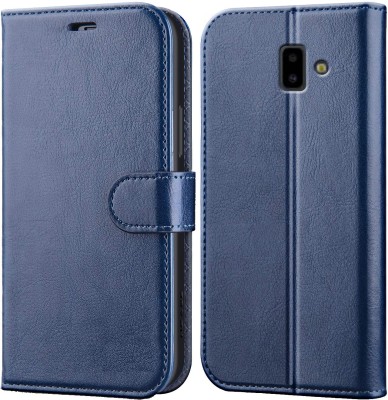 Digilett Flip Cover for Samsung Galaxy J6 Plus(Blue, Dual Protection, Pack of: 1)