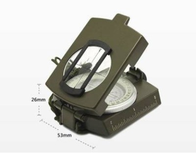 play run ™Military Lens Compass With Sun Visor And Transport Bag Waterproof Shockproof Compass(Green)