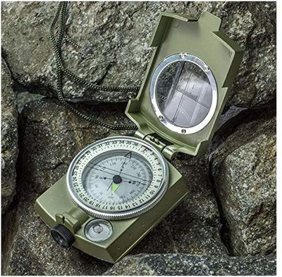 play run ™High Accuracy Metal Waterproof Military Compass For Directions Compass(Green)