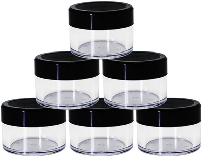 nsb herbals Plastic Utility Container  - 15 ml(Pack of 6, Black)