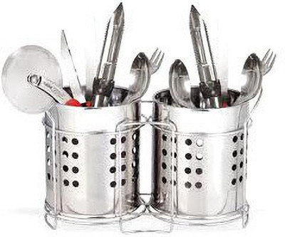 zinnu Empty Cutlery Holder Case(Silver  Holds 120 Pieces)