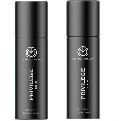 THE MAN COMPANY Deodorant For Men – Privilege Bold | Premium Fragrance – 150ml*2 Deodorant Spray – For Men