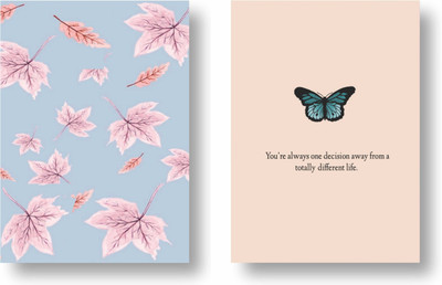 3DS note book A5 Diary unuled 80 Pages(Pink, Blue, Pack of 2)