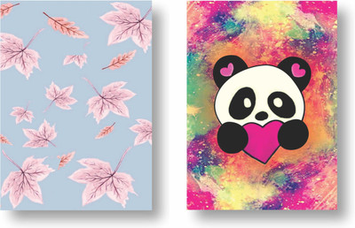 3DS Note books A5 Notebook unuled 80 Pages(Multicolor, Blue, Pack of 2)