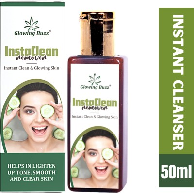 Glowing Buzz Instaclean Remover Instant Clean Glowing skin and Natural Cleanser- 50ml Face Wash(100 ml)