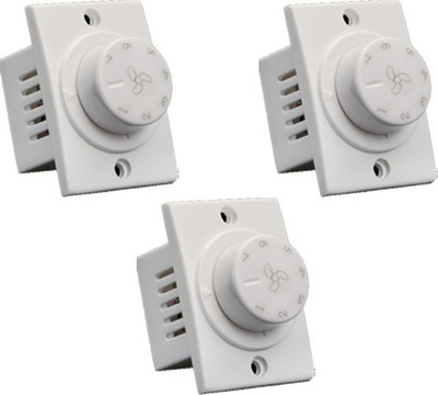 ASHIRWAD Socket 7 Step, Fan Regulator (Pack of 3) Step-Type Button Regulator