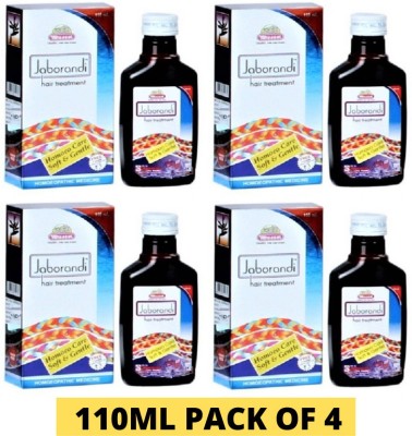 WHEEZAL HOMEOTRADE JABORANDI HAIR TREATMENT 110ML PACK OF 4 Hair Oil(440 ml)