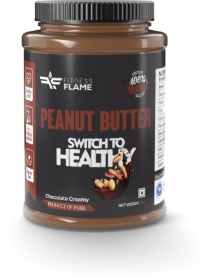 Fitness Flame Natural Peanut Butter(Chocolate Creamy) | High Protein 19 G | Gluten Free | 1 kg