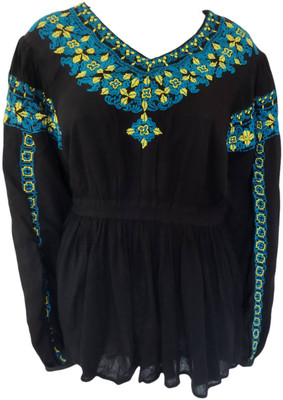 vidhi's creation Girls Casual Pure Cotton Full Sleeve Top(Black, Pack of 1)