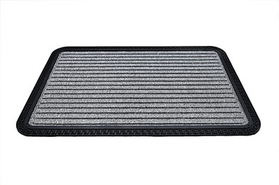 Shivkirpa Rubber Door Mat(Grey, Medium)