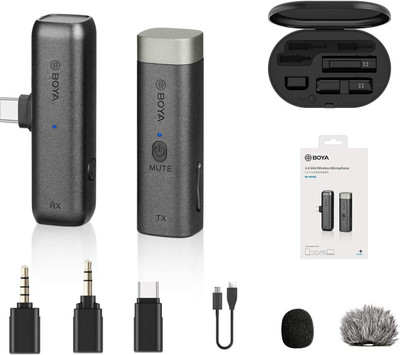 BOYA BY-WM3U TrueWireless Microphone System for Android Devices, Cameras, Smartphones Microphone