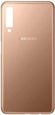 Sandreezz Samsung Galaxy A7 2018 / SM-A750 (with Proper Logo) (Glass) Back Panel(Gold)