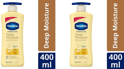 Vaseline DEEP MOISTURE DRY SKIN PURE OAT EXTRACT BODY LOTION 400 ML X 2(800 ml)