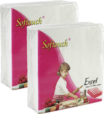 Softouch Excel White Paper Napkins(100 Sheets)