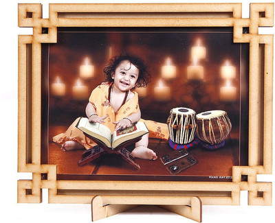 YIXT Wood Table Photo Frame(Brown, 1 Photo(s), FREE)