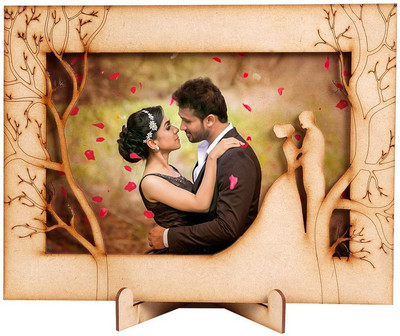YIXT Wood Table Photo Frame(Brown, 1 Photo(s), FREE)